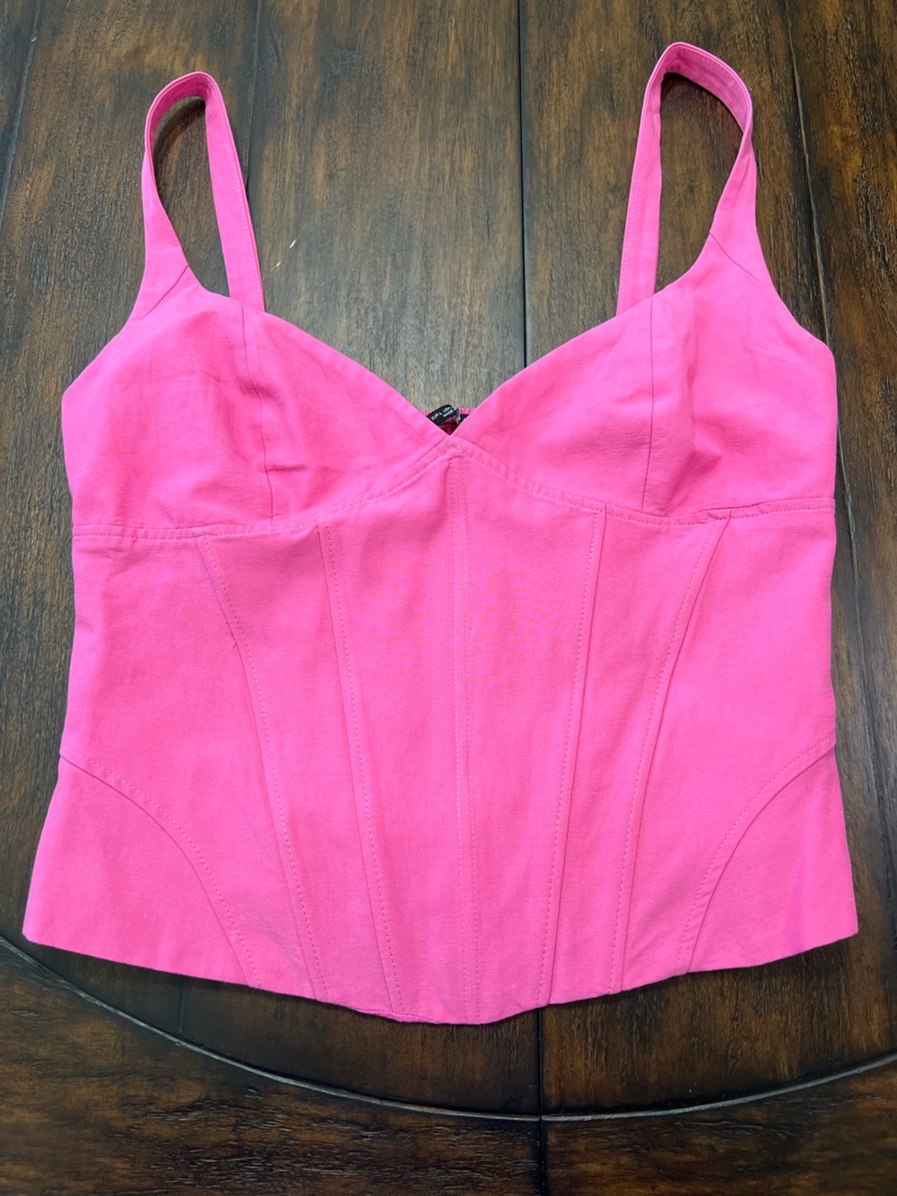 ☀️☀️SUMMER SALE - ZARA Pink Sleeveless Corset Bustier Tank Top Date Night XL